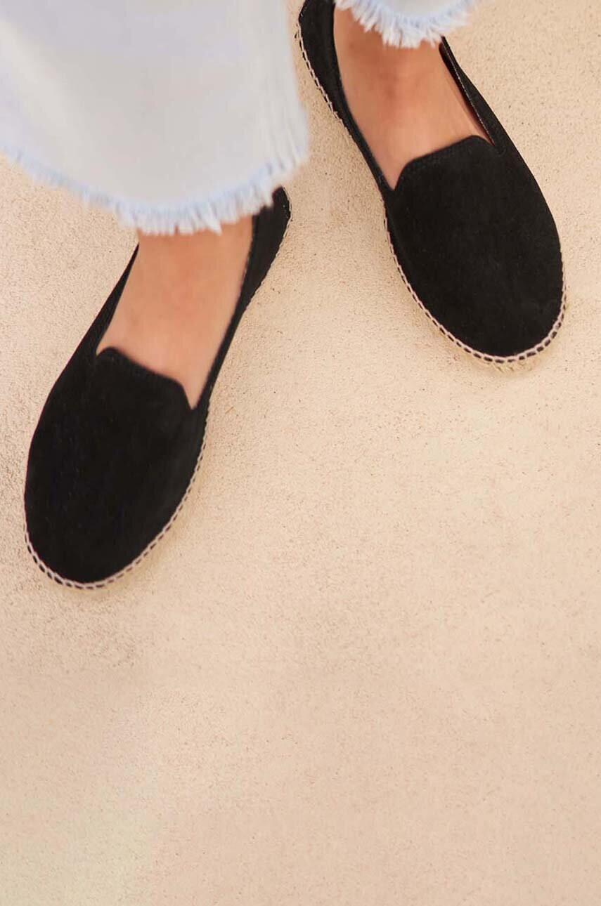 Manebi Велурени еспадрили Double Sole Espadrilles в черно с платформа K 1.0 D0 - Pepit.bg