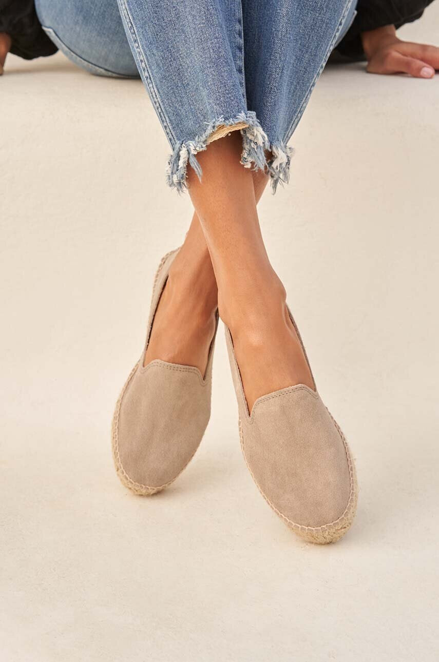 Manebi Велурени еспадрили Double Sole Espadrilles в кафяво с платформа W 1.9 D0 - Pepit.bg