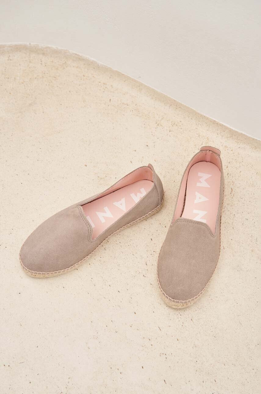 Manebi Велурени еспадрили Flat Espadrilles в кафяво W 1.9 N0 - Pepit.bg
