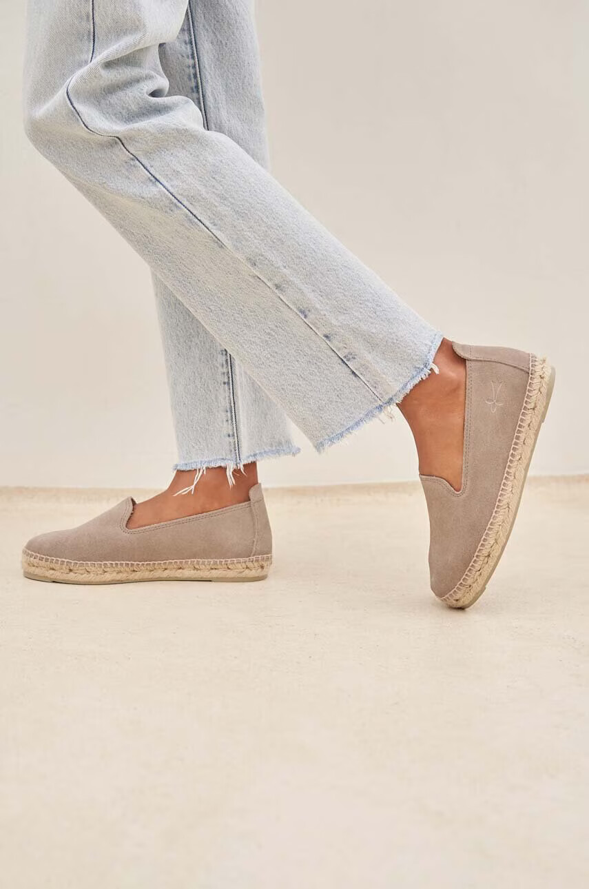 Manebi Велурени еспадрили Flat Espadrilles в кафяво W 1.9 N0 - Pepit.bg