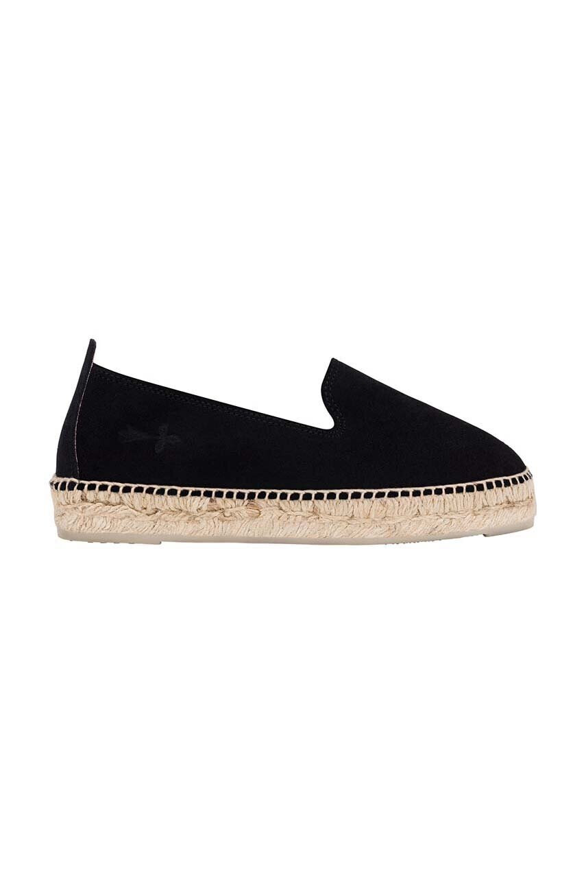 Manebi Велурени еспадрили Flat Espadrilles в черно K 1.0 N0 - Pepit.bg