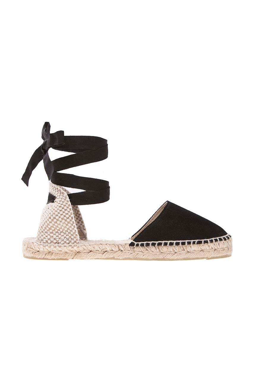 Manebi Велурени еспадрили Flat Valenciana Espadrilles в черно K 1.0 P0 - Pepit.bg