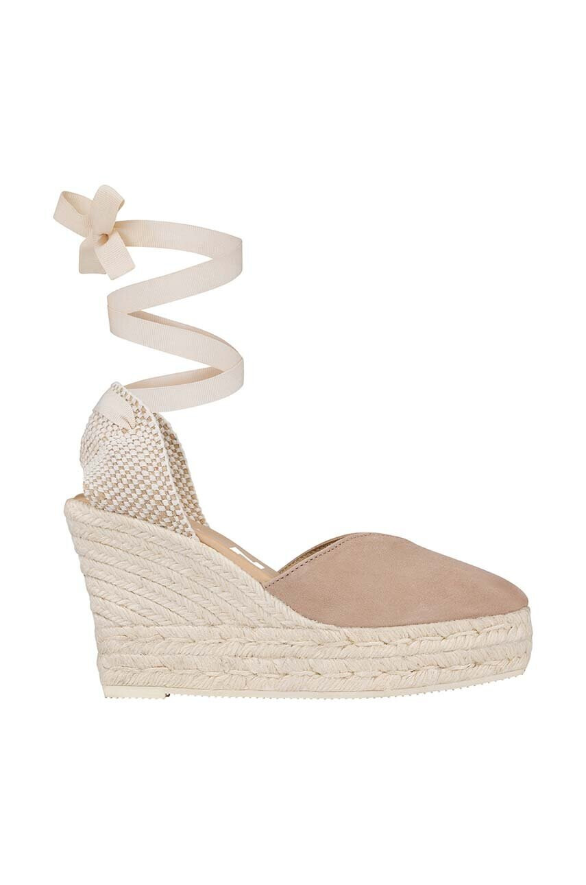 Manebi Велурени еспадрили Heart-Shaped Wedge Espadrilles в кафяво W 1.9 WH - Pepit.bg