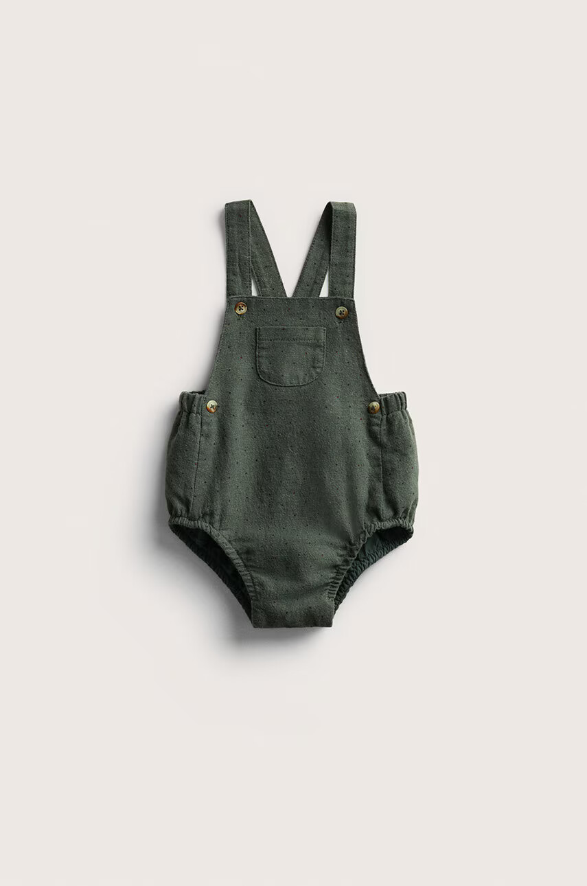 Mango Kids Бебешко боди в зелено - Pepit.bg
