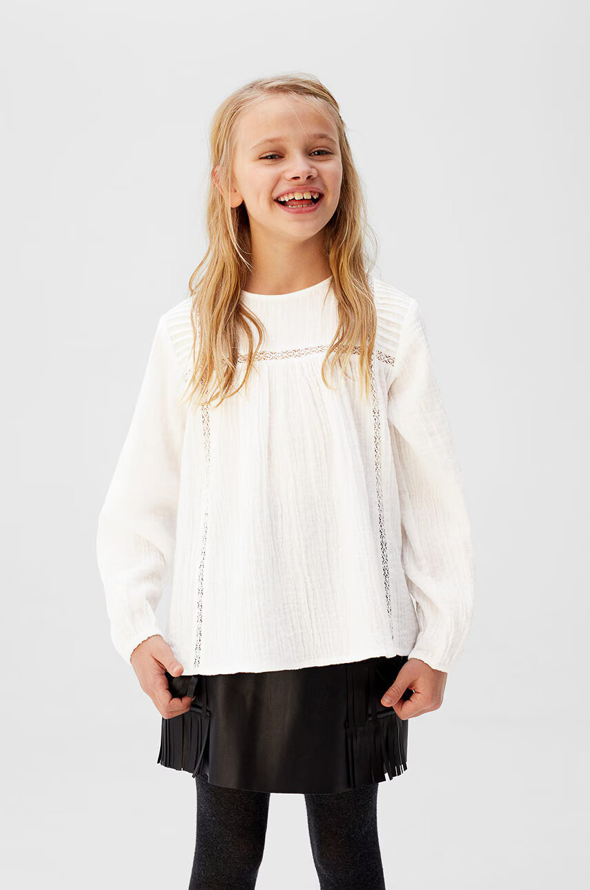 Mango Kids Детска блуза Alan 110-164 cm - Pepit.bg