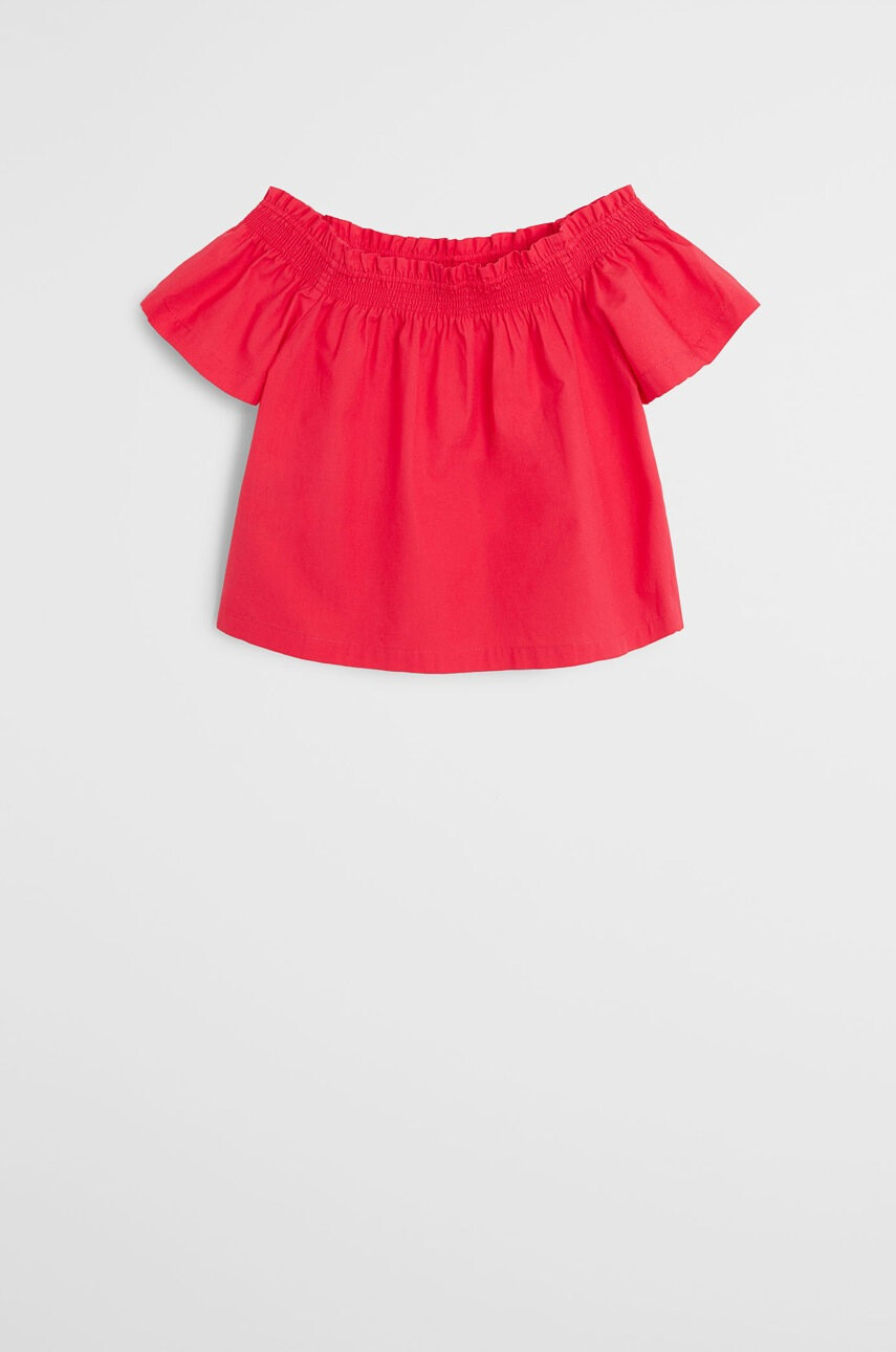 Mango Kids Детска блуза Roses 110-164 cm - Pepit.bg