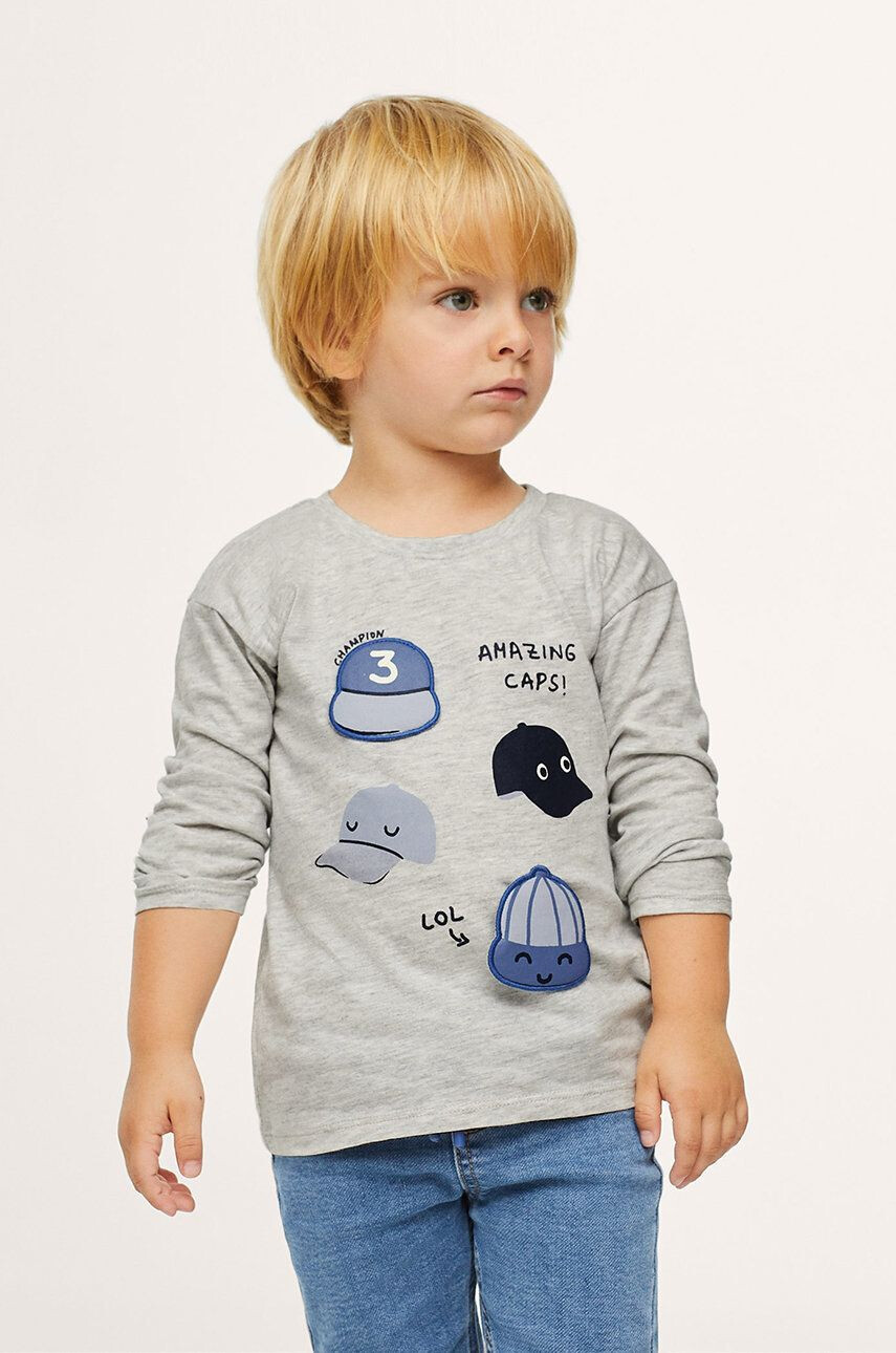 Mango Kids Детска блуза с дълги ръкави Caps - Pepit.bg