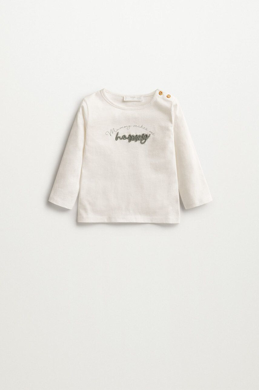 Mango Kids Детска блуза с дълги ръкави Happy - Pepit.bg