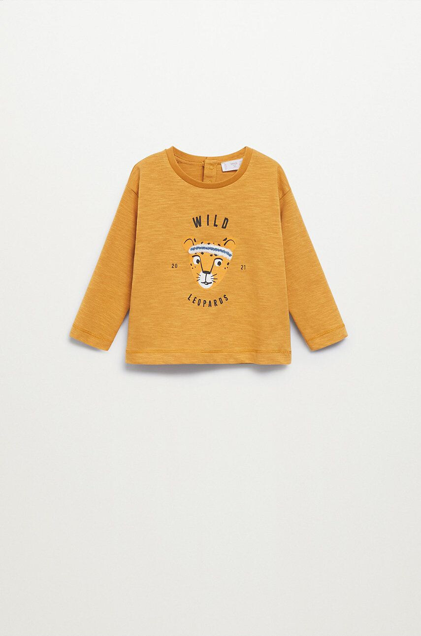 Mango Kids Детска блуза с дълги ръкави Leopard - Pepit.bg