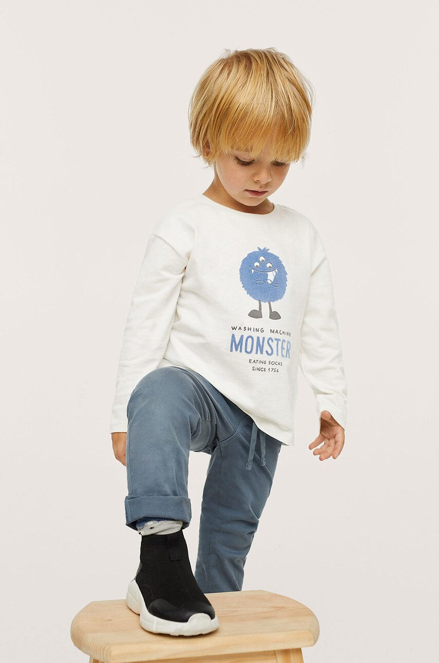 Mango Kids Детска блуза с дълги ръкави Monster - Pepit.bg