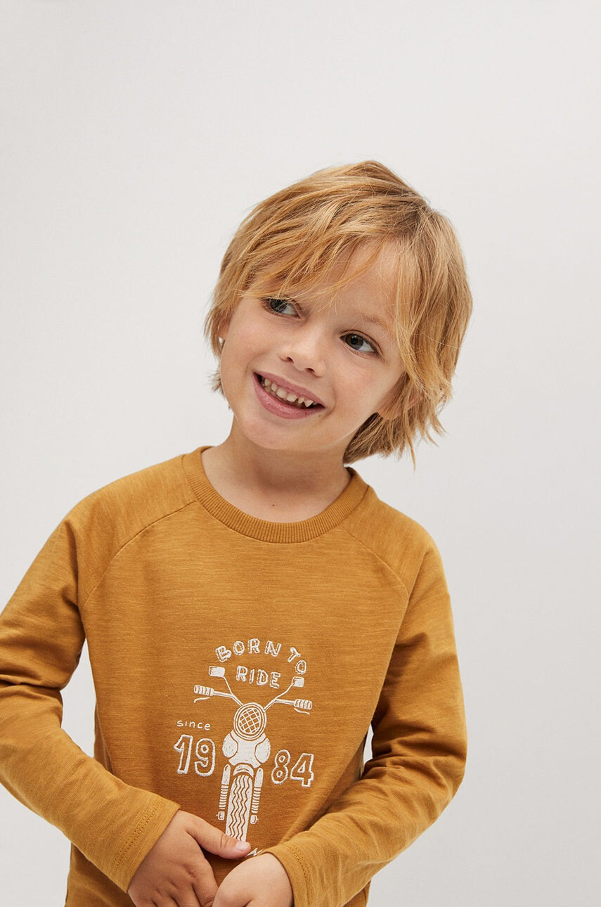 Mango Kids Детска блуза с дълги ръкави MOTO - Pepit.bg