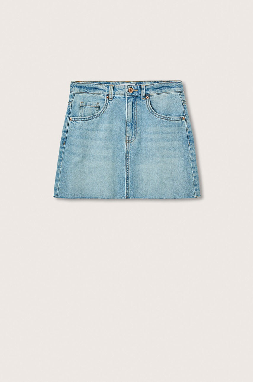 Mango Kids Детска дънкова пола Mini - Pepit.bg