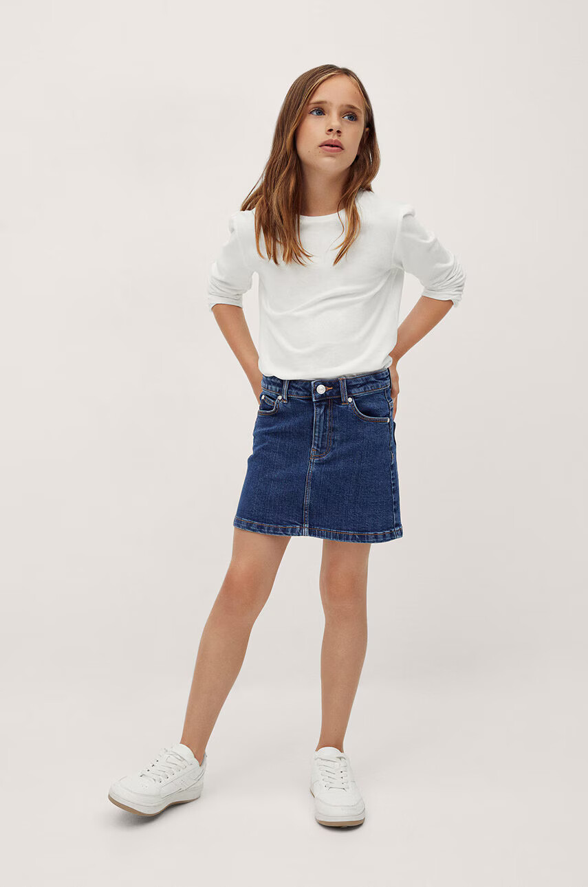 Mango Kids Детска дънкова пола Sue - Pepit.bg