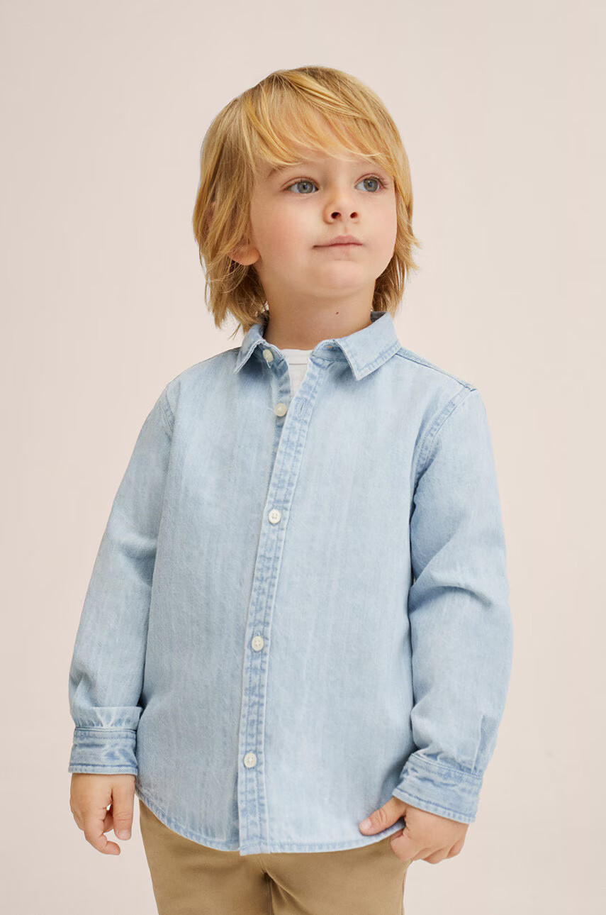 Mango Kids Детска дънкова риза Carlesb - Pepit.bg