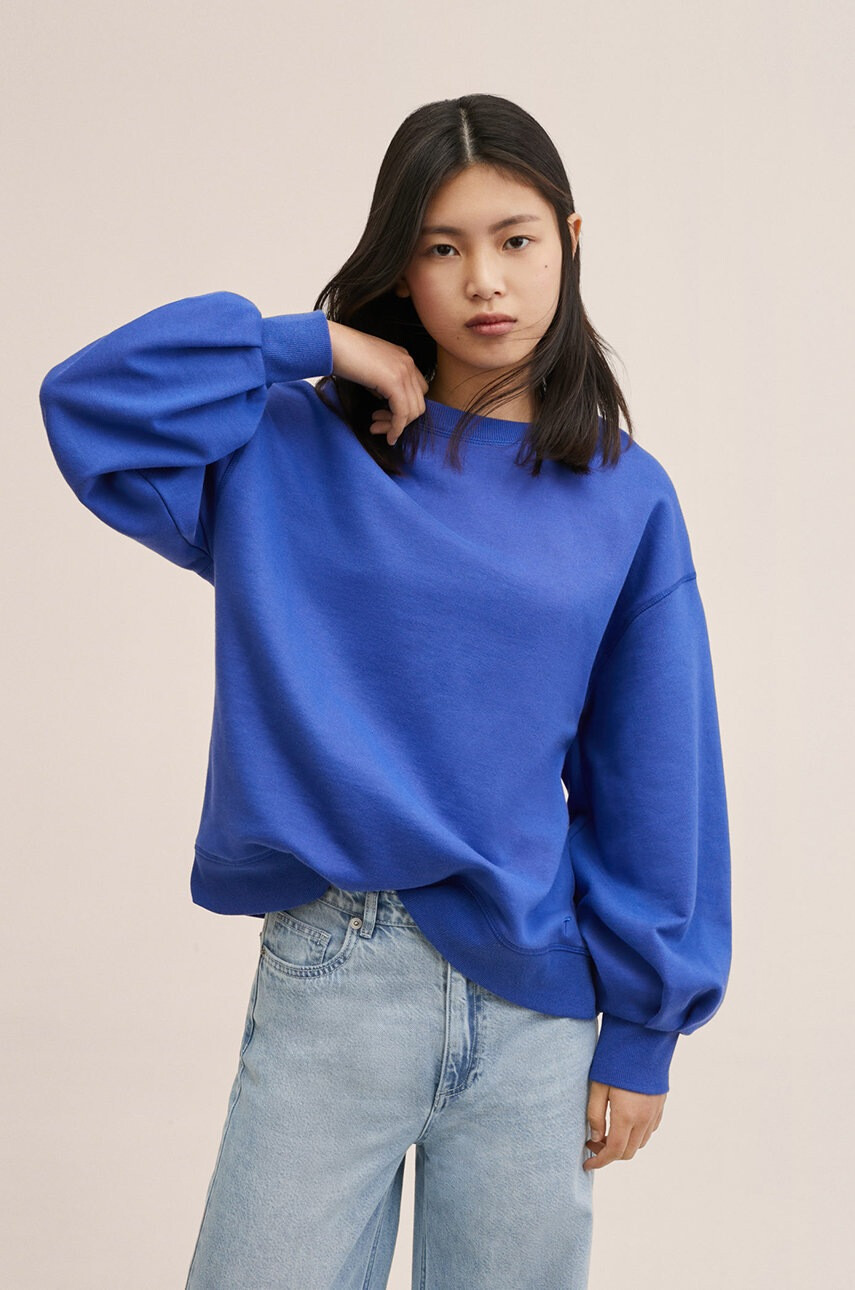 Mango Kids Детска памучна блуза Fluor - Pepit.bg