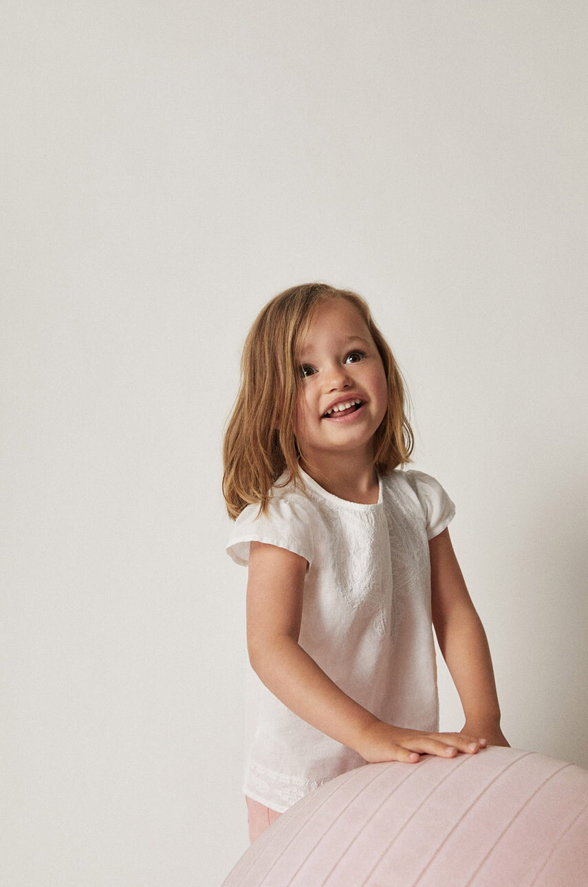 Mango Kids Детска памучна блуза Win 80-104 cm - Pepit.bg