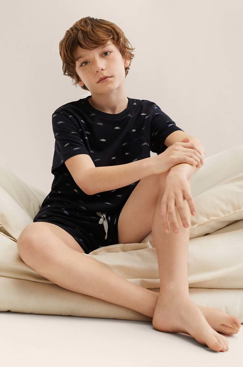 Mango Kids Детска памучна пижама Car - Pepit.bg