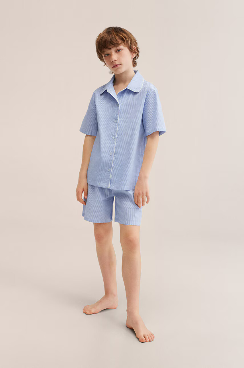 Mango Kids Детска памучна пижама Jules - Pepit.bg