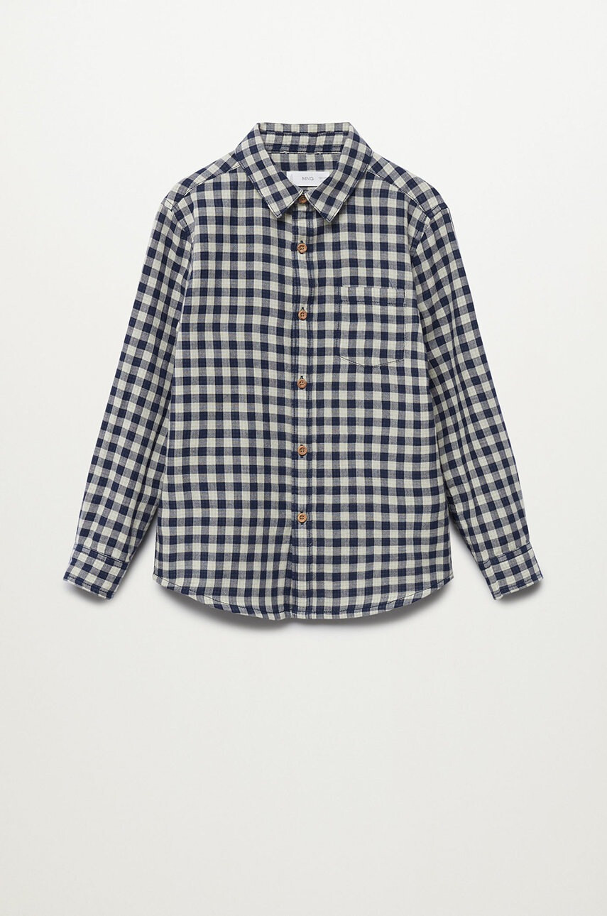 Mango Kids Детска памучна риза Double 110-164 cm - Pepit.bg