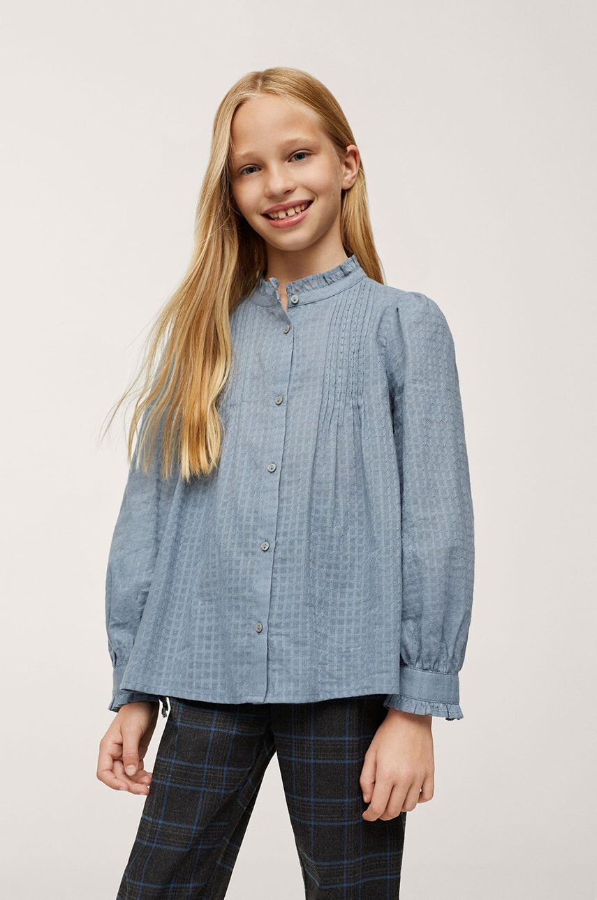 Mango Kids Детска памучна риза Leon - Pepit.bg