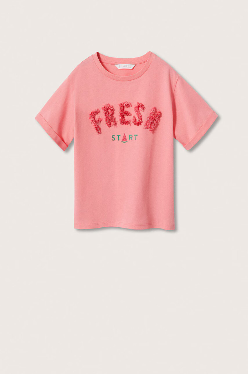 Mango Kids Детска памучна тениска - Pepit.bg