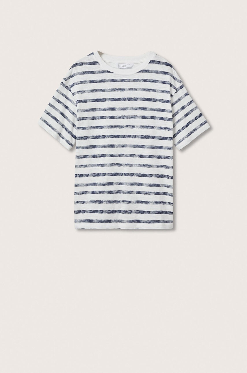 Mango Kids Детска памучна тениска Aqua - Pepit.bg