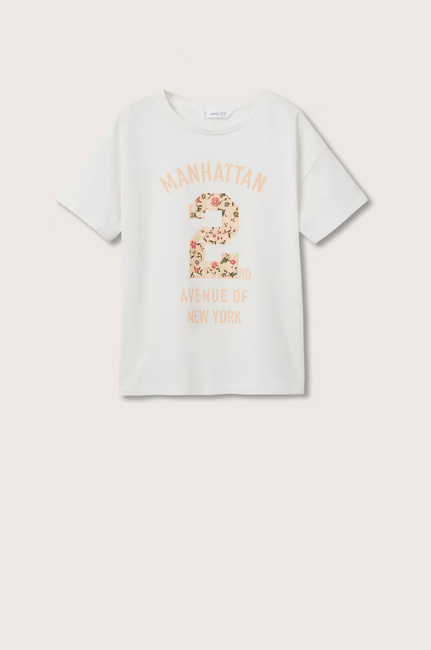 Mango Kids Детска памучна тениска Blossom - Pepit.bg