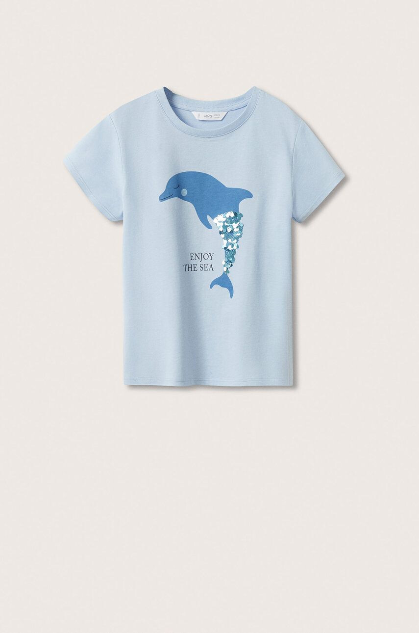 Mango Kids Детска памучна тениска Delfin - Pepit.bg