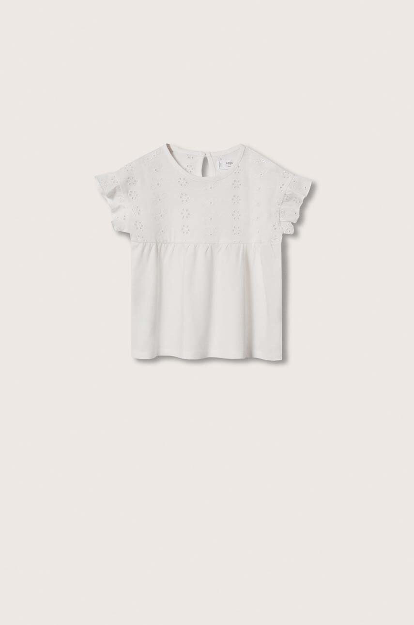 Mango Kids Детска памучна тениска Emily - Pepit.bg