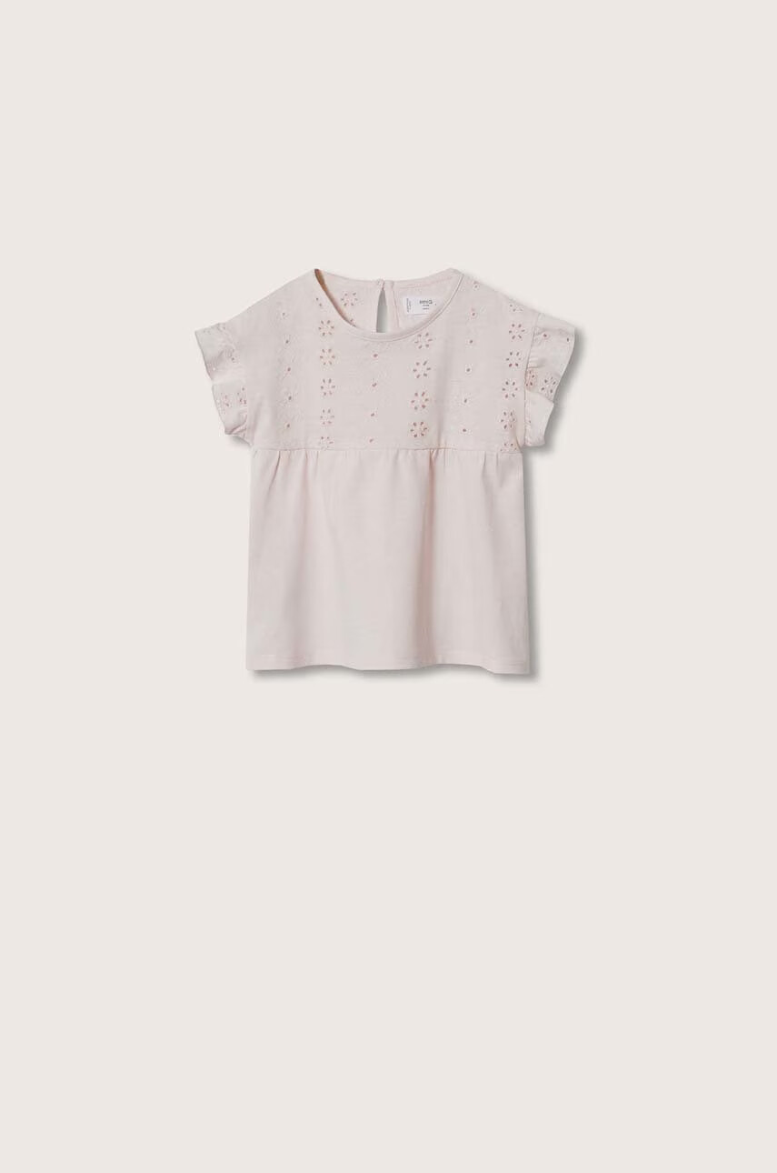 Mango Kids Детска памучна тениска Emily - Pepit.bg
