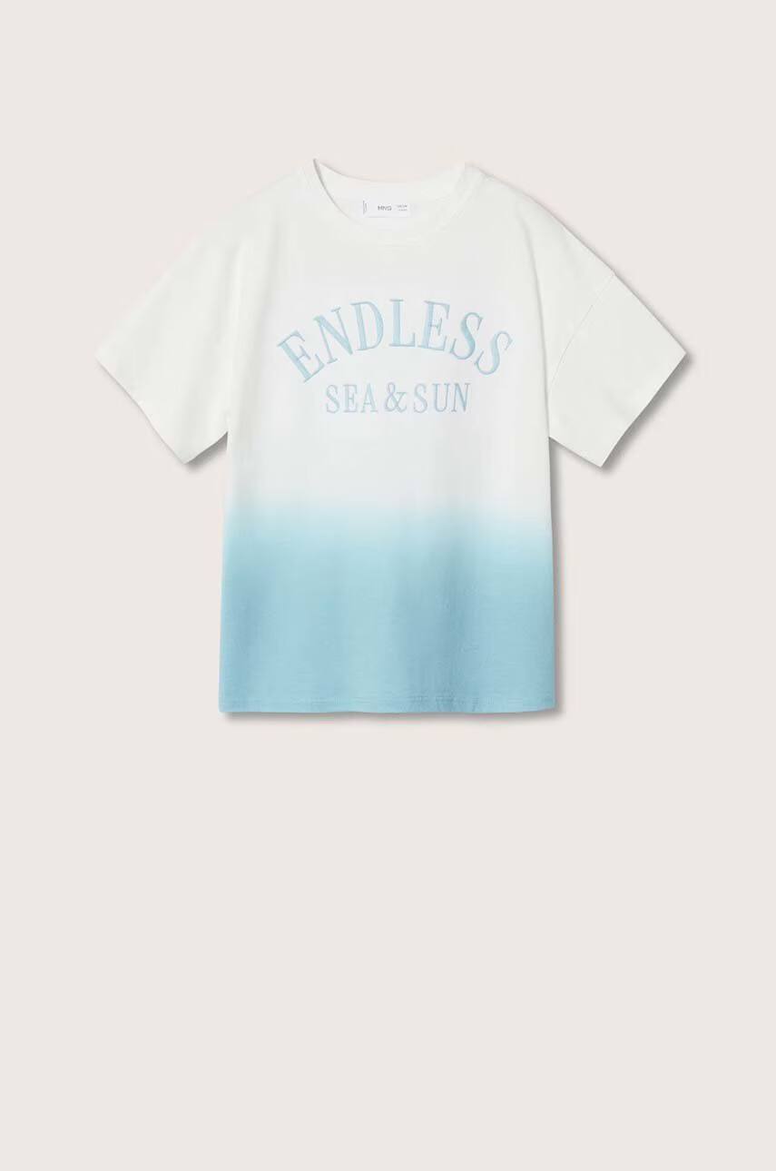 Mango Kids Детска памучна тениска Endless - Pepit.bg