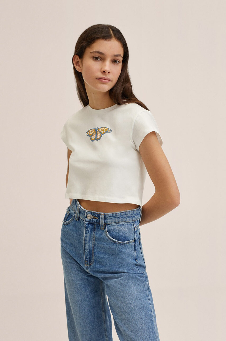Mango Kids Детска памучна тениска Fly - Pepit.bg