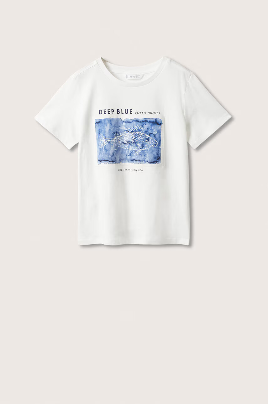 Mango Kids Детска памучна тениска Fossil - Pepit.bg