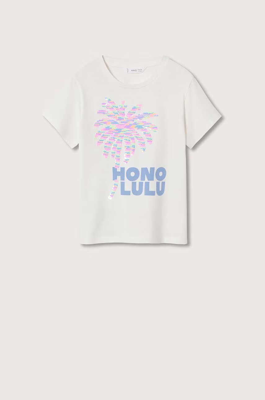 Mango Kids Детска памучна тениска Hawai - Pepit.bg