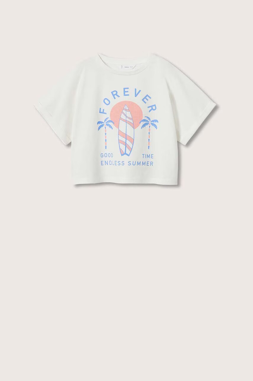 Mango Kids Детска памучна тениска Lemonade - Pepit.bg