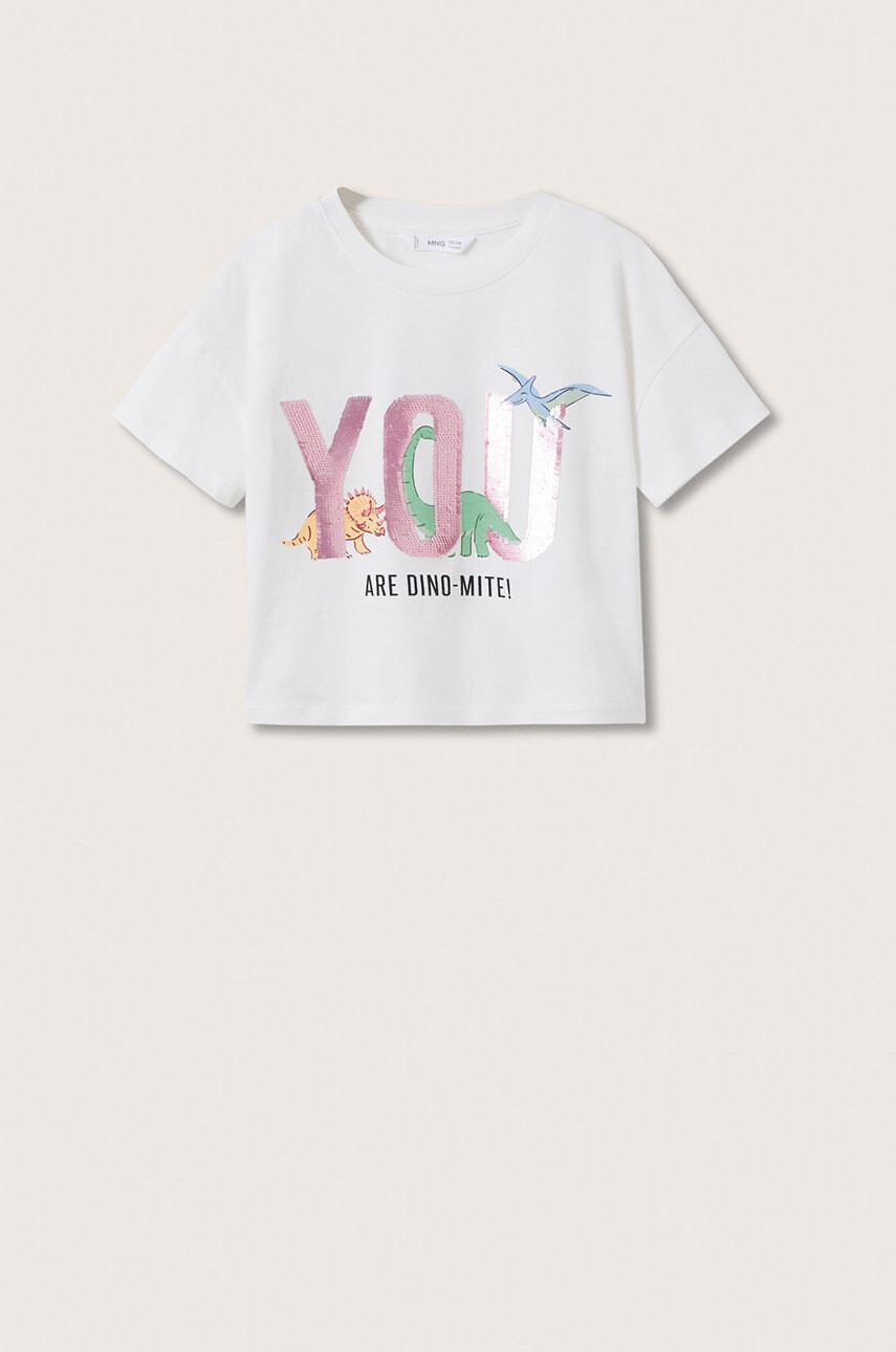 Mango Kids Детска памучна тениска Lolly - Pepit.bg