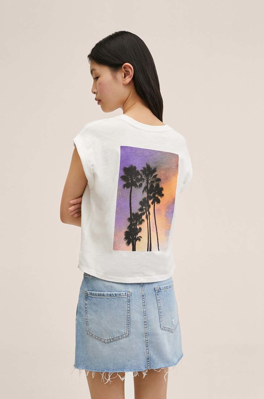 Mango Kids Детска памучна тениска Spring - Pepit.bg