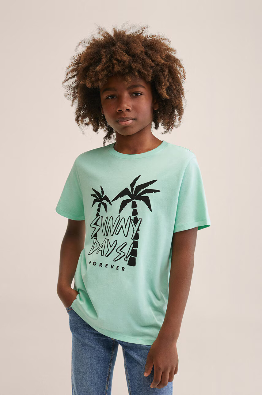 Mango Kids Детска памучна тениска Sunny - Pepit.bg