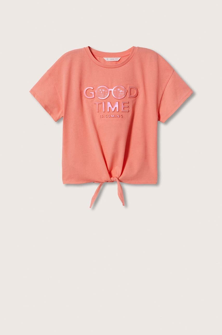 Mango Kids Детска памучна тениска Surfy - Pepit.bg