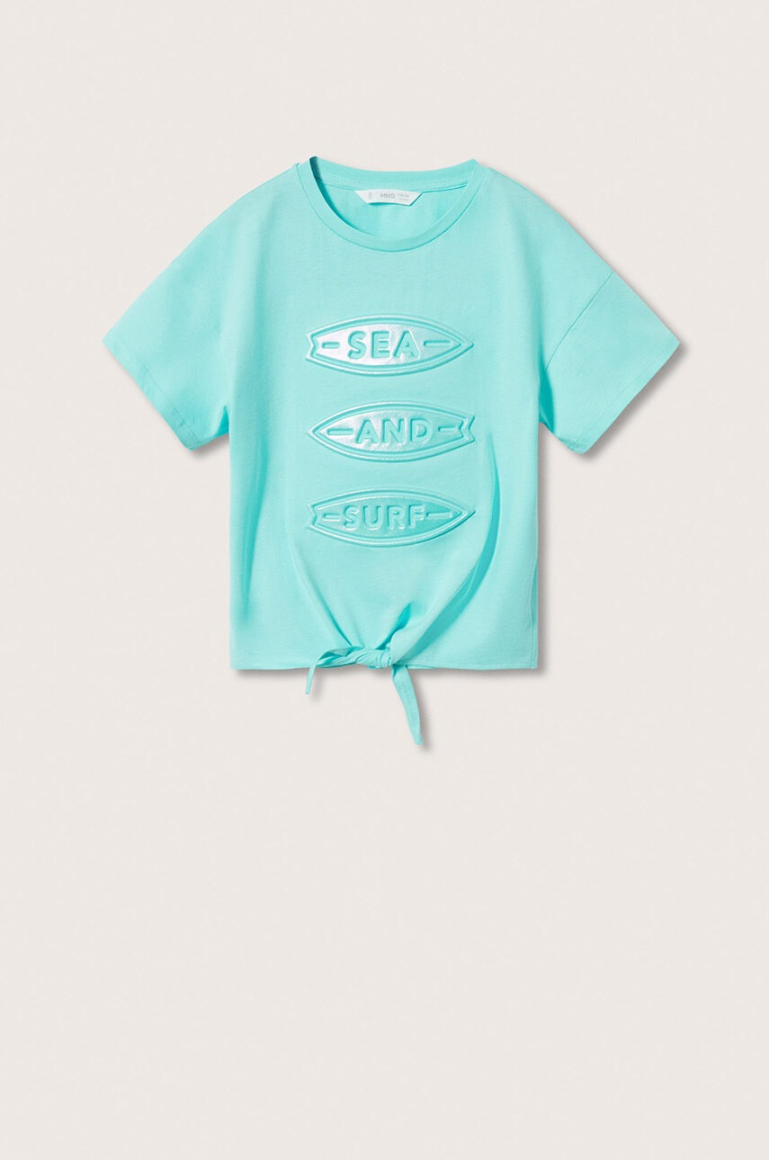Mango Kids Детска памучна тениска Surfy - Pepit.bg