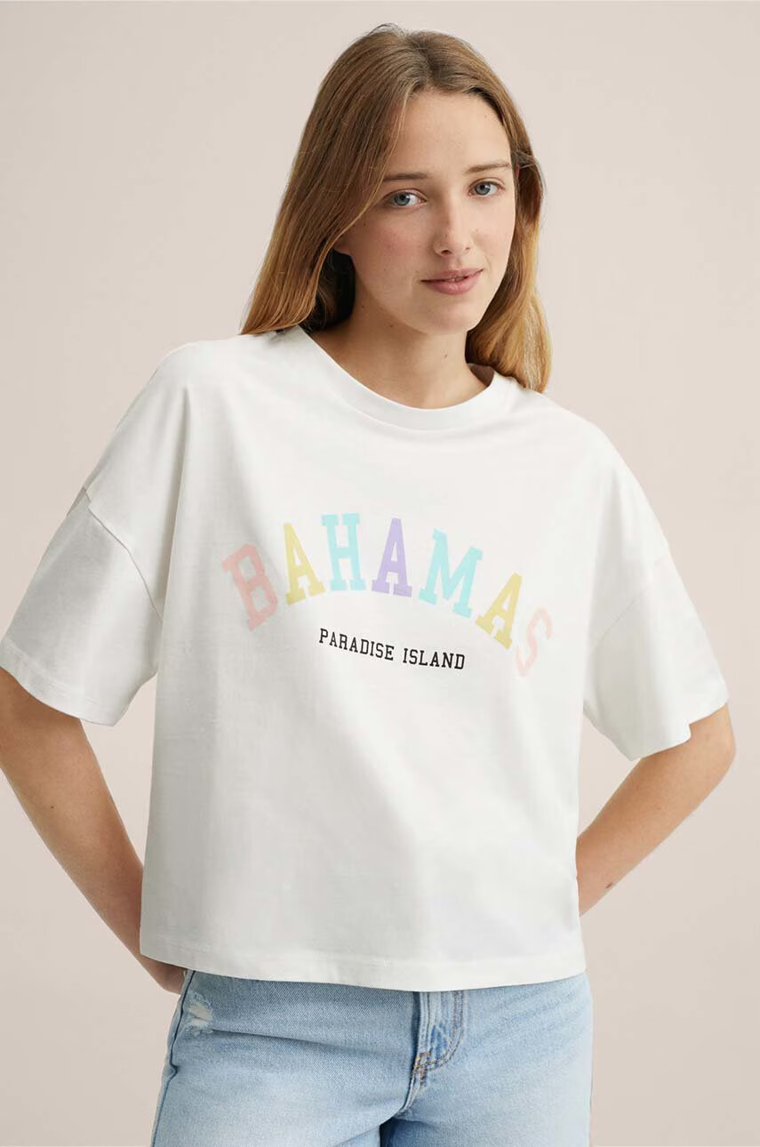 Mango Kids Детска памучна тениска Venice - Pepit.bg