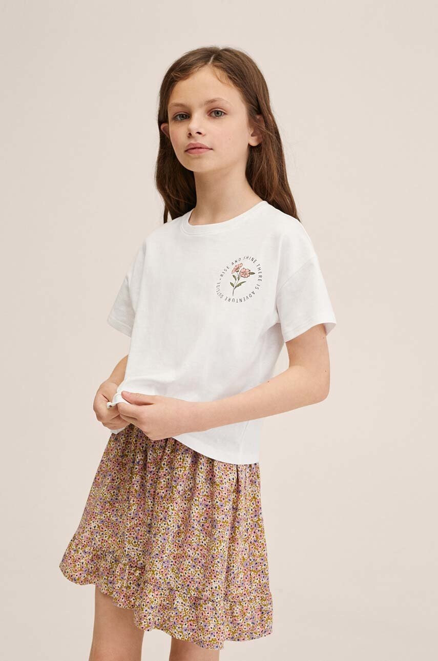 Mango Kids Детска памучна тениска World - Pepit.bg