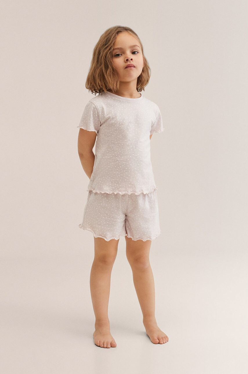 Mango Kids Детска пижама Dottyb - Pepit.bg