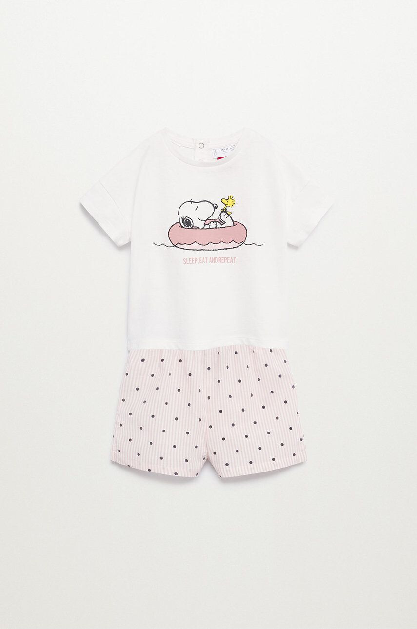 Mango Kids Детска пижама Snoopyb 80-104 cm - Pepit.bg