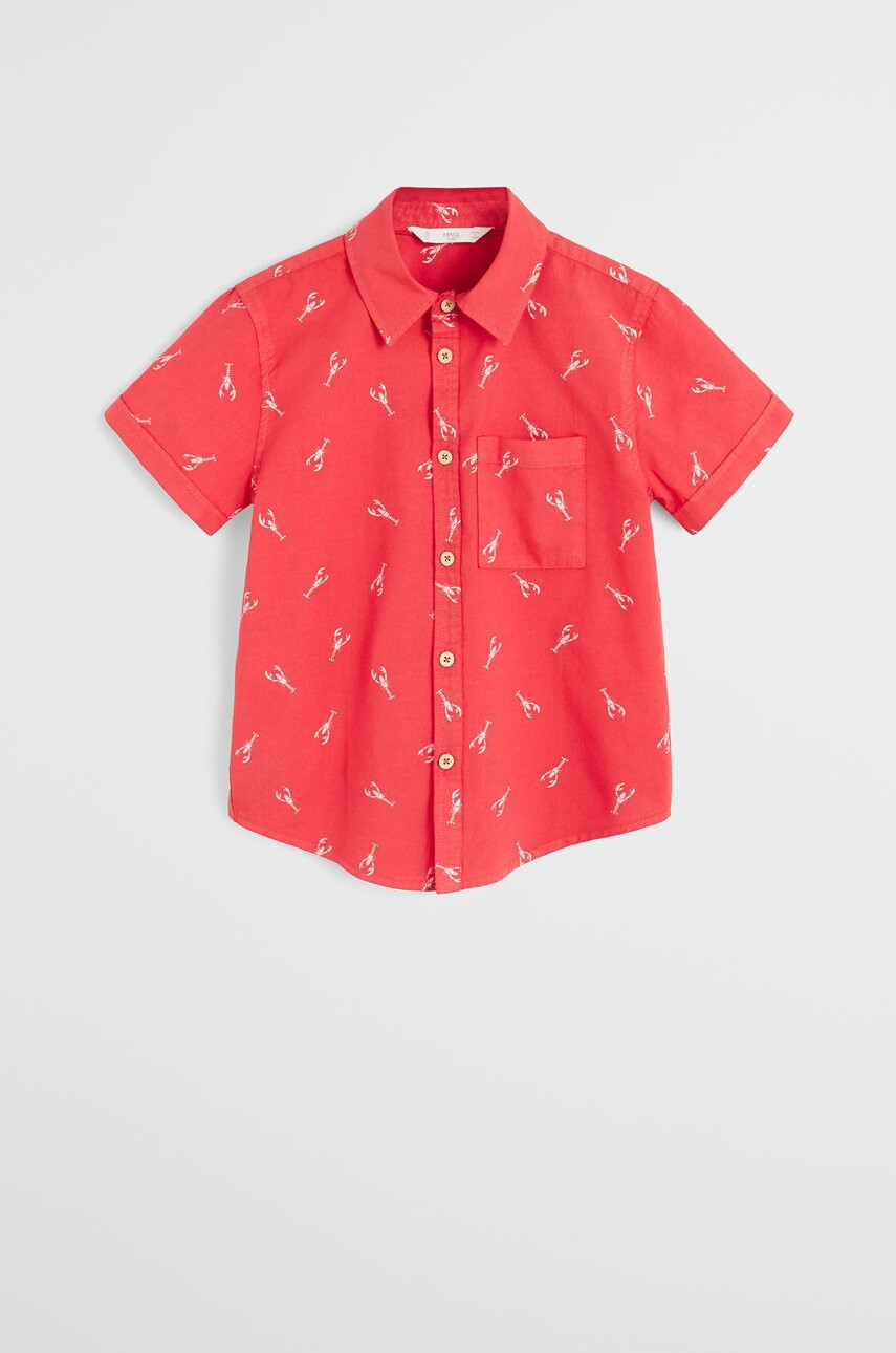 Mango Kids Детска риза Lobster 110-164 cm - Pepit.bg