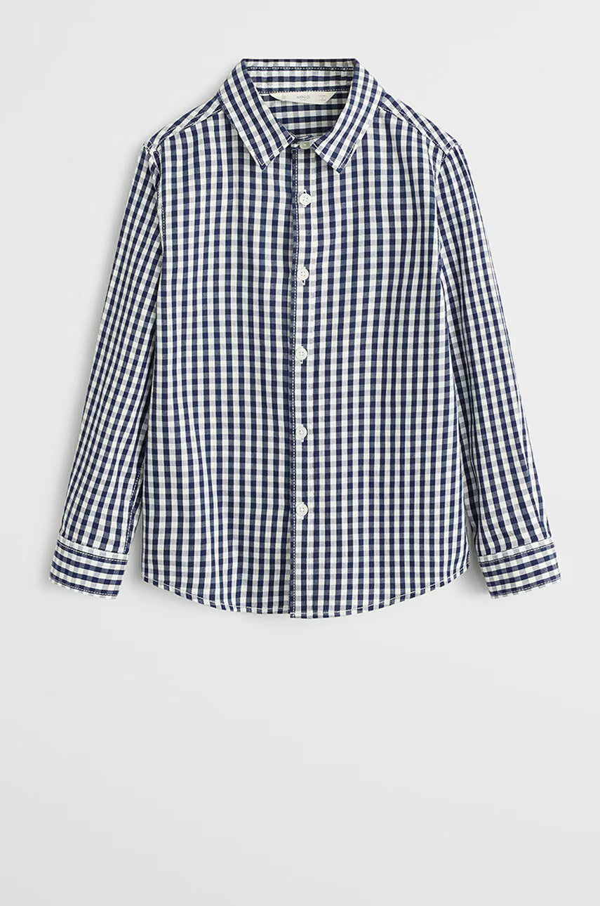 Mango Kids Детска риза Navy 110-164 cm - Pepit.bg