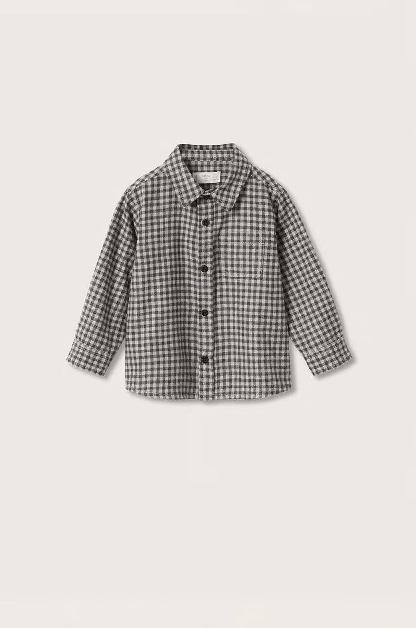 Mango Kids Детска риза в сиво - Pepit.bg