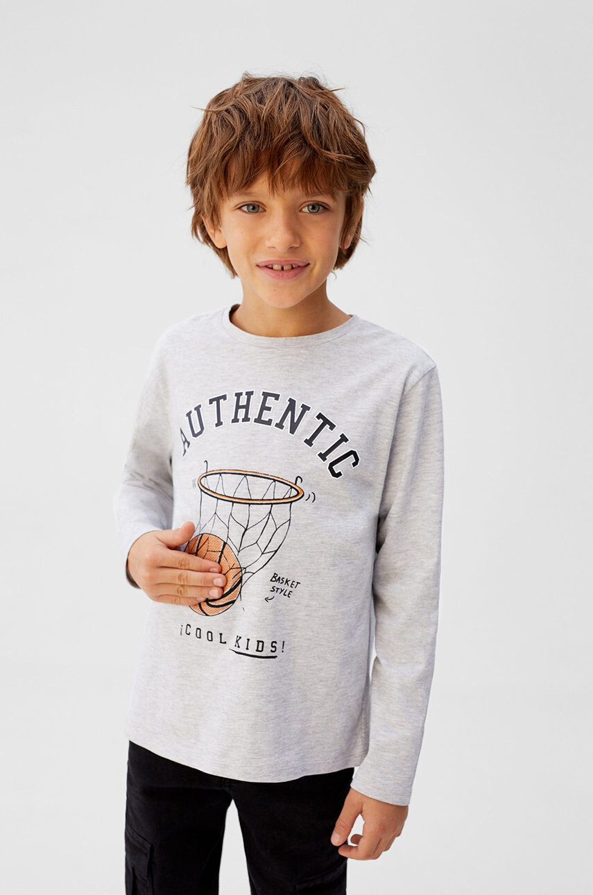 Mango Kids Детска риза с дълги ръкави Basket 110-164 cm - Pepit.bg