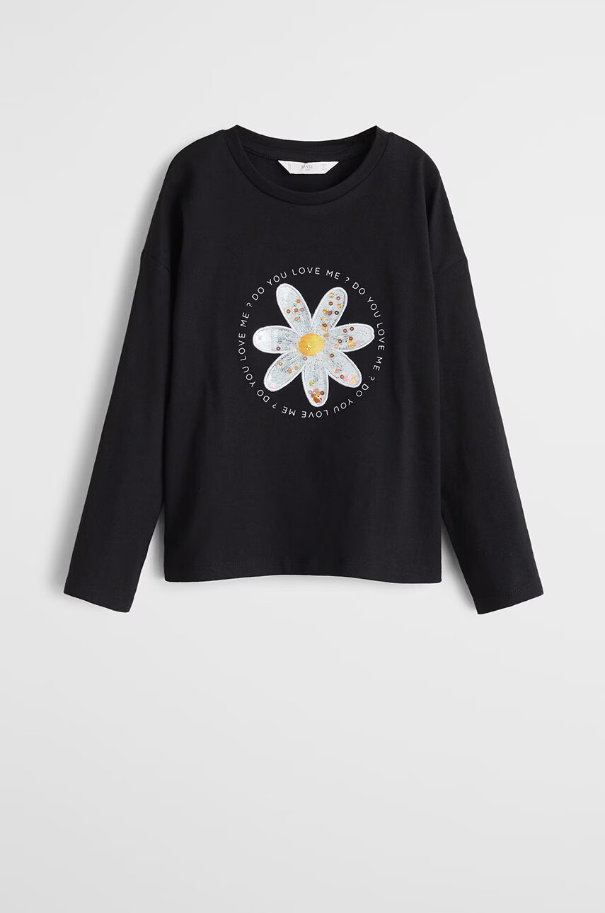 Mango Kids Детска риза с дълги ръкави Bisous 110-164 cm - Pepit.bg