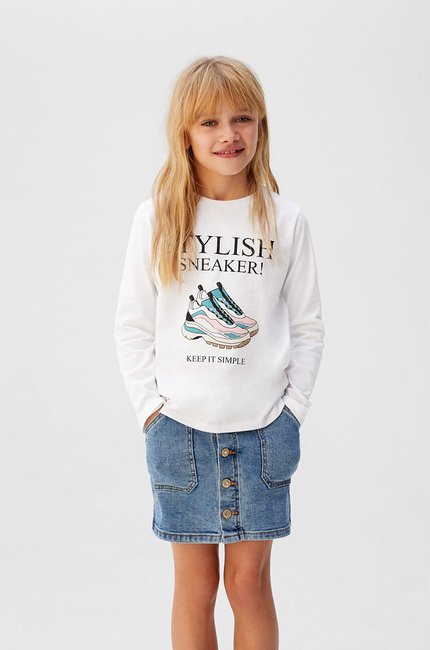 Mango Kids Детска риза с дълги ръкави Sneakerg 110-164 cm - Pepit.bg